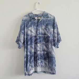 Tommy Bahama 100% Silk Button Down Short Sleeve Shirt Large